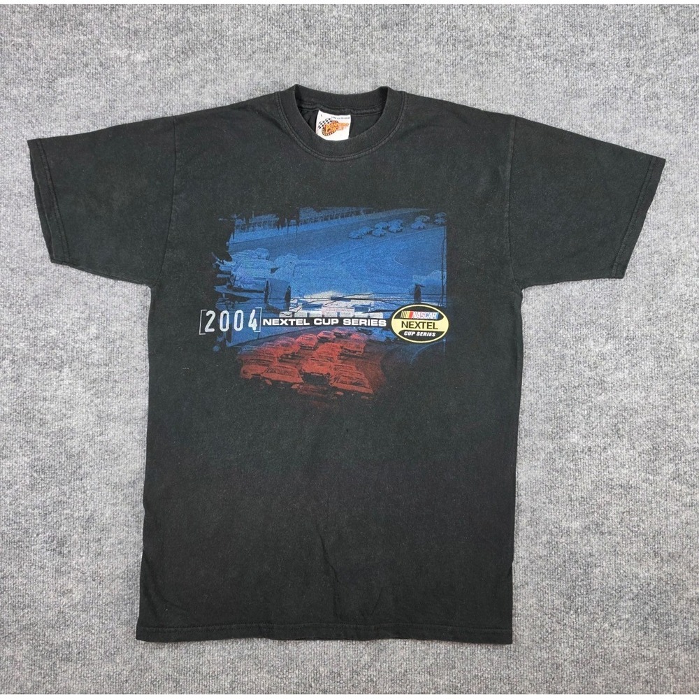 Vintage Winners Circle Nascar Shirt‎ Men L Black Racing Nextel Cup Series 2004